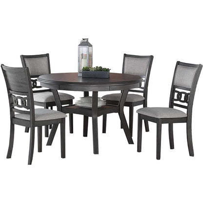 Gray Round Dining Table And Chairs 5 Piece Dining Room Set