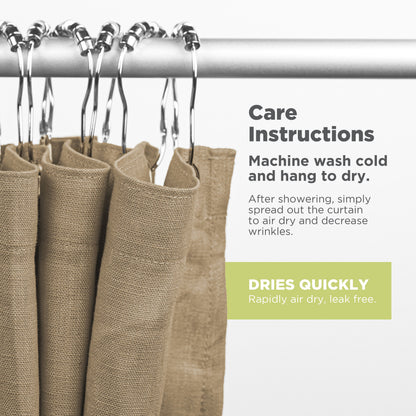 Linen Shower Curtain – Bath, Tub + Stall Sizes