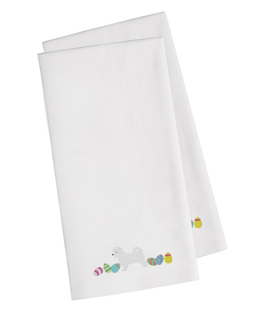 Maltese Easter Embroidered Kitchen Towels - Set of 2 - Decorative Dish Towels CK1663WHTWE