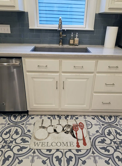 Pots and Pans Welcome Machine Washable Memory Foam Mat SB3087RUG