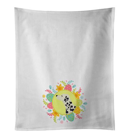 Dalmatian Easter White Kitchen Towel Set of 2