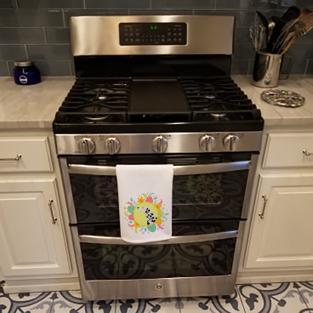 Dalmatian Easter White Kitchen Towel Set of 2