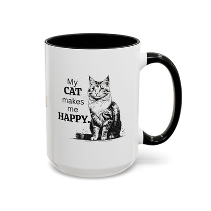 Cat Lover's Accent Coffee Mug: Perfect Gift for Cat Owners