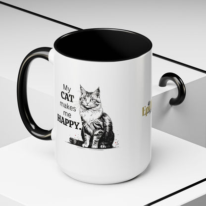Cat Lover's Accent Coffee Mug: Perfect Gift for Cat Owners