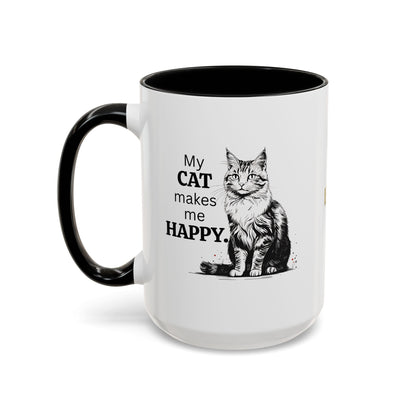 Cat Lover's Accent Coffee Mug: Perfect Gift for Cat Owners