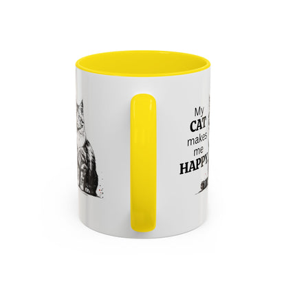 Cat Lover's Accent Coffee Mug: Perfect Gift for Cat Owners
