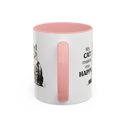 Cat Lover's Accent Coffee Mug: Perfect Gift for Cat Owners