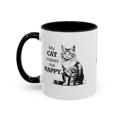 Cat Lover's Accent Coffee Mug: Perfect Gift for Cat Owners