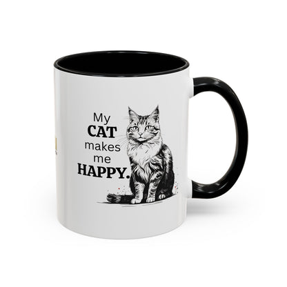 Cat Lover's Accent Coffee Mug: Perfect Gift for Cat Owners