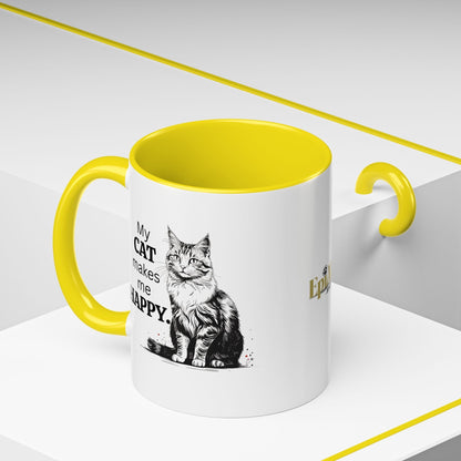 Cat Lover's Accent Coffee Mug: Perfect Gift for Cat Owners