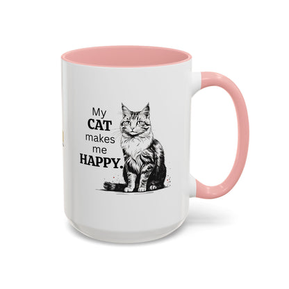 Cat Lover's Accent Coffee Mug: Perfect Gift for Cat Owners