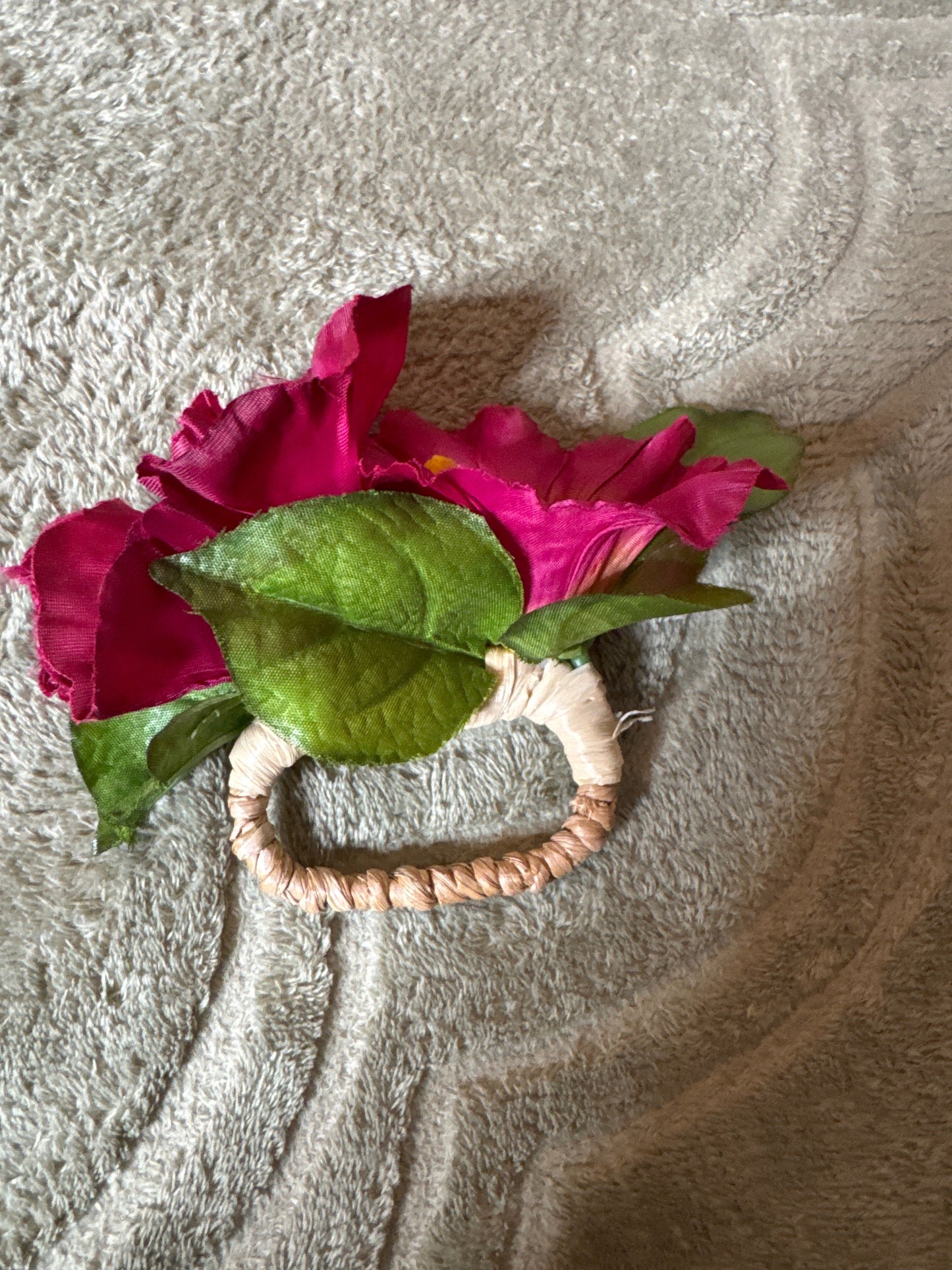DEBORAH RHODES FLOWER NAPKIN HOLDERS SET Of 4