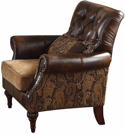 4 Piece Living Room Set With Sofa Loveseat Chair And Coffee Table Brown Chenille